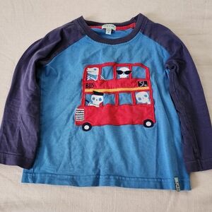 Lilly + Sid tour bus long sleeve shirt 2t 3t color block